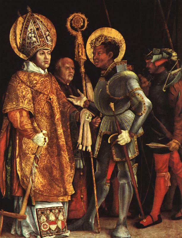  Matthias  Grunewald The Disputation of St.Erasmus and St.Maurice Spain oil painting art